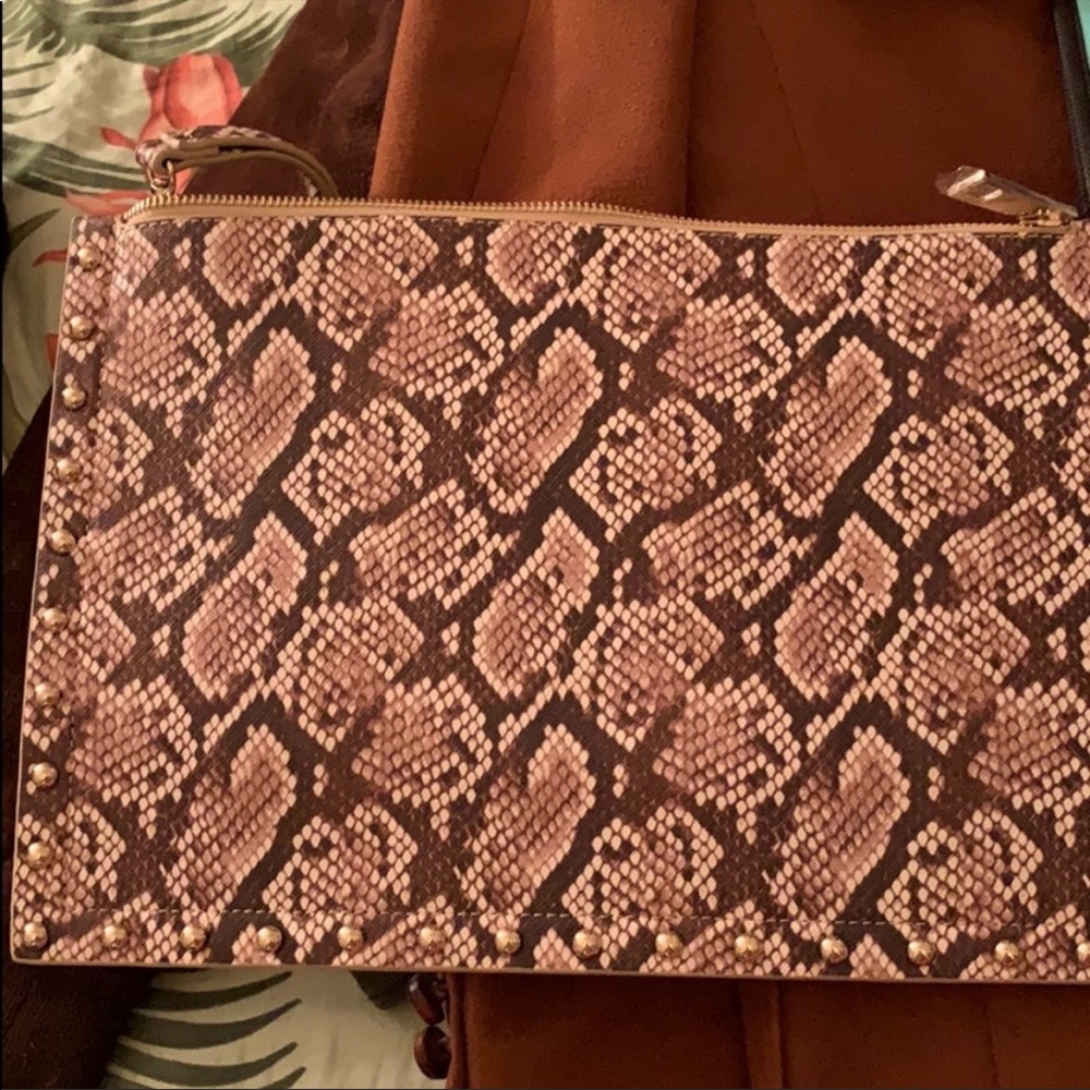 EUC White House black market snake clutch